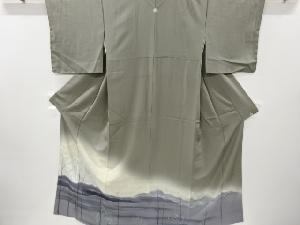リサイクル　作家物　富士に樹木模様一つ紋色留袖